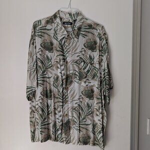 Puritan Men's XXL 100% Rayon button up shirt